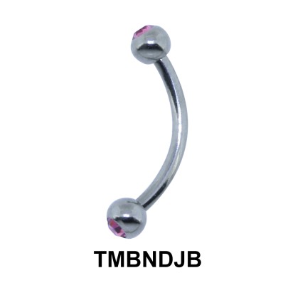 Basic Titanium Banana Double Jewelled Balls TMBNDJB